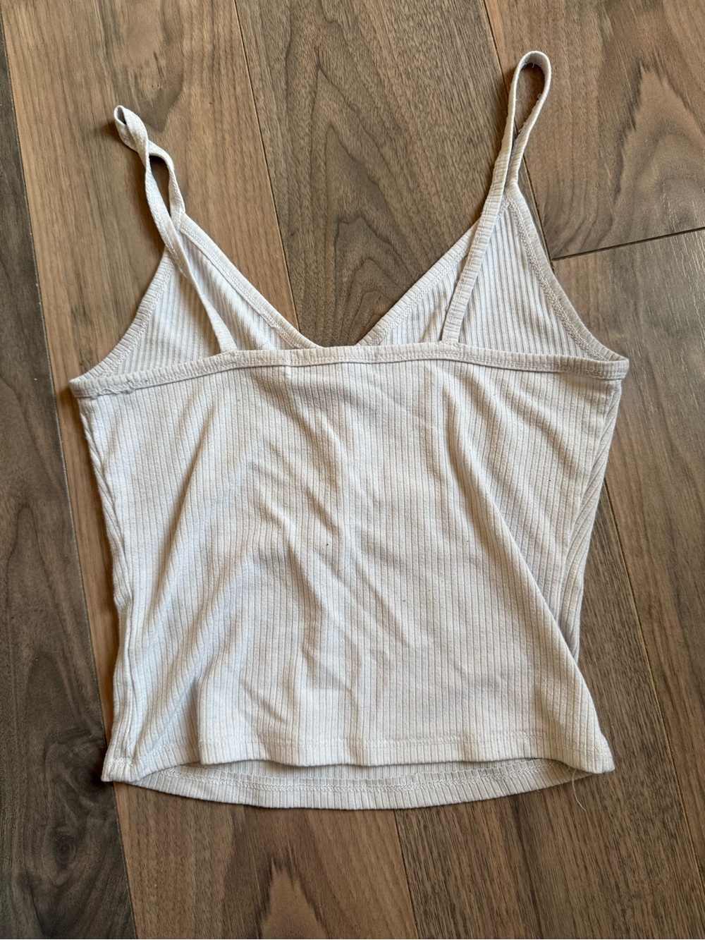 White Ribbed Cami - Picture 2 of 4